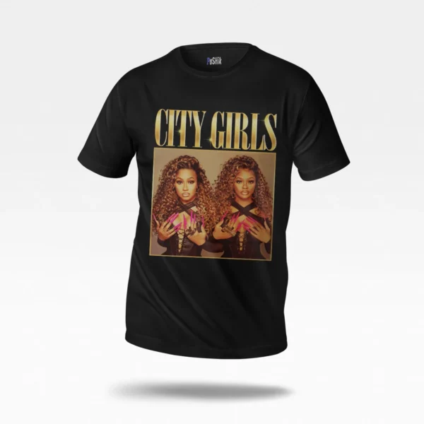 تیشرت سیتی گرلز طرح پرتره (City Girls)