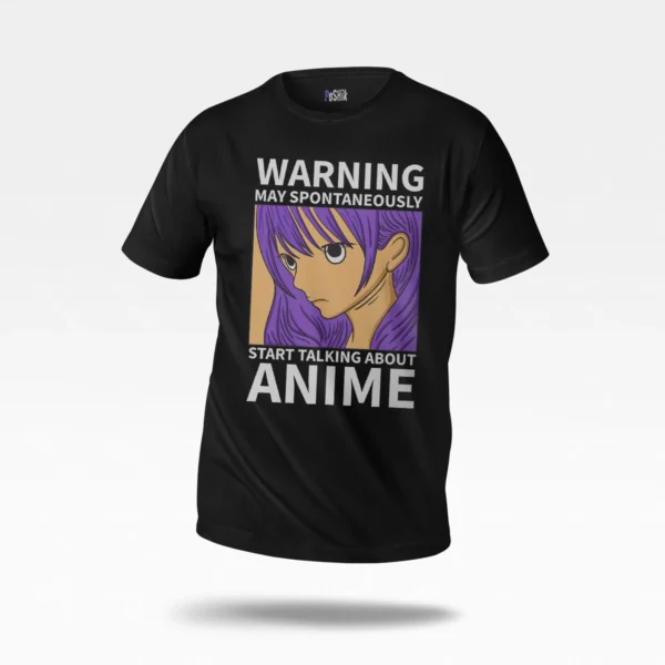 تیشرت انیمه طرح Warning May Spontaneously Start Talking About Anime