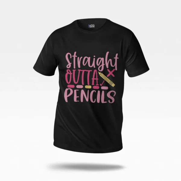 تیشرت طرح تایپوگرافی Straight Outta Pencils