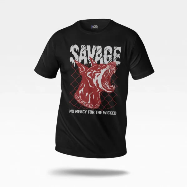 تیشرت سگ طرح Savage