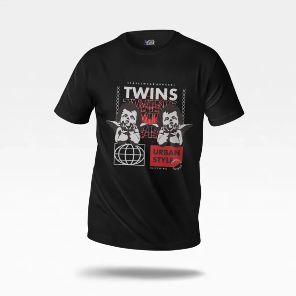 تیشرت استریت‌ویر طرح Twins Urban Style