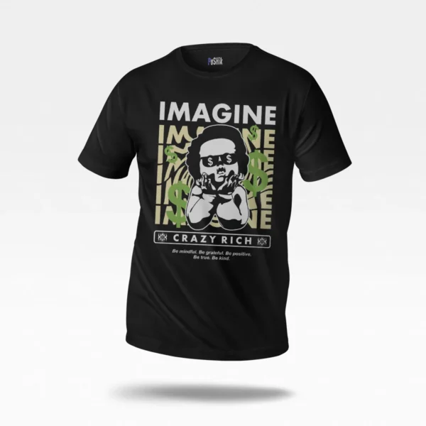 تیشرت پول طرح Crazy Rich Imagine
