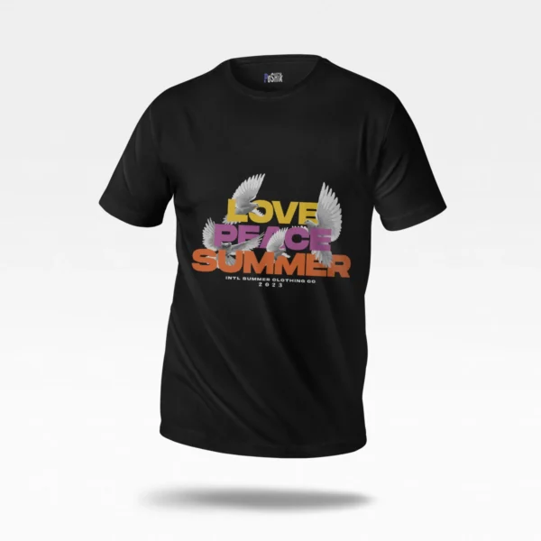 تیشرت تابستانی طرح Love Peace Summer