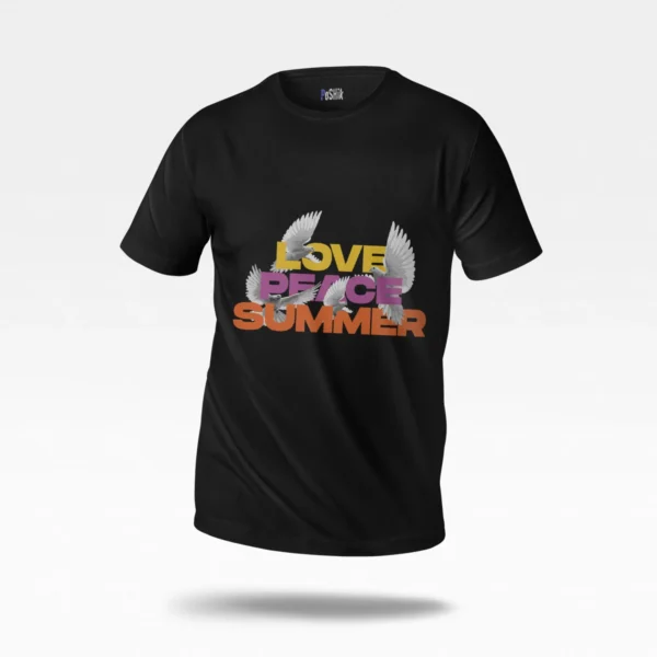 تیشرت تابستانی طرح Love Peace Summer