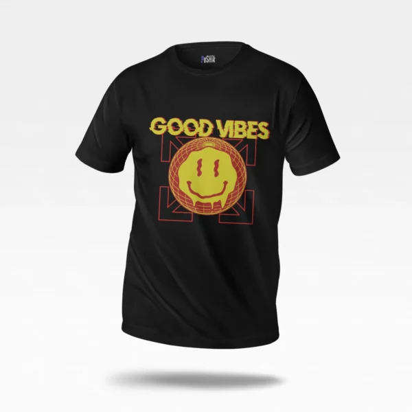 تیشرت لبخند طرح Good Vibes