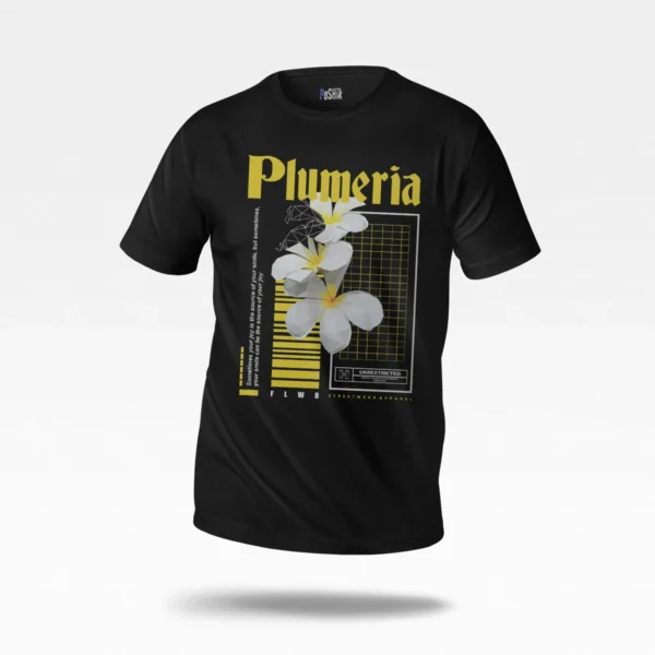 تیشرت گل پلومریا طرح Plumeria