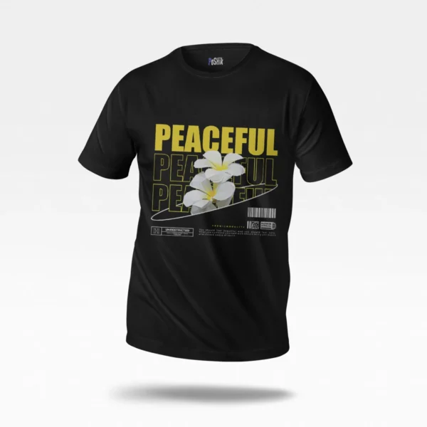 تیشرت گل سفید طرح Peaceful