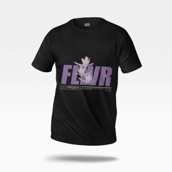 تیشرت گل مینیمال طرح FLWR