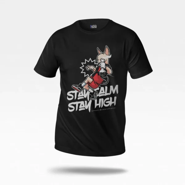 تیشرت تایپوگرافی Stay Calm Stay High