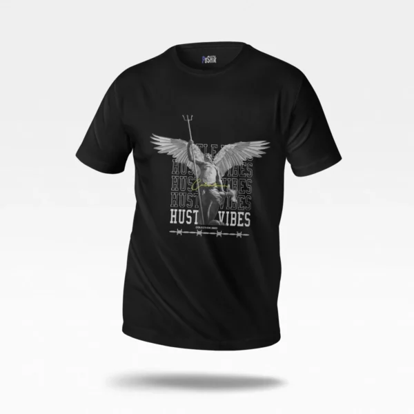 تیشرت فرشته بالدار طرح Hustle Vibes