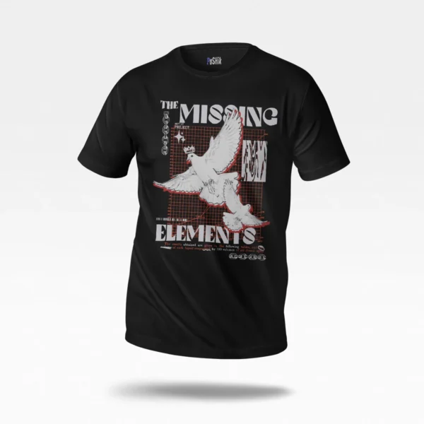 تیشرت کبوتر سفید طرح The Missing Elements