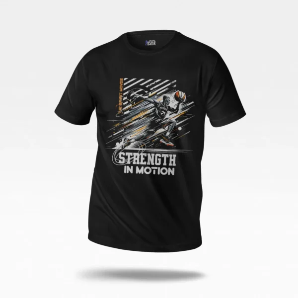 تیشرت بسکتبال طرح Strength In Motion