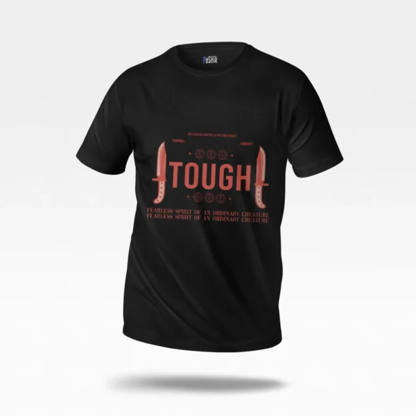 تیشرت تایپوگرافی Tough طرح چاقو
