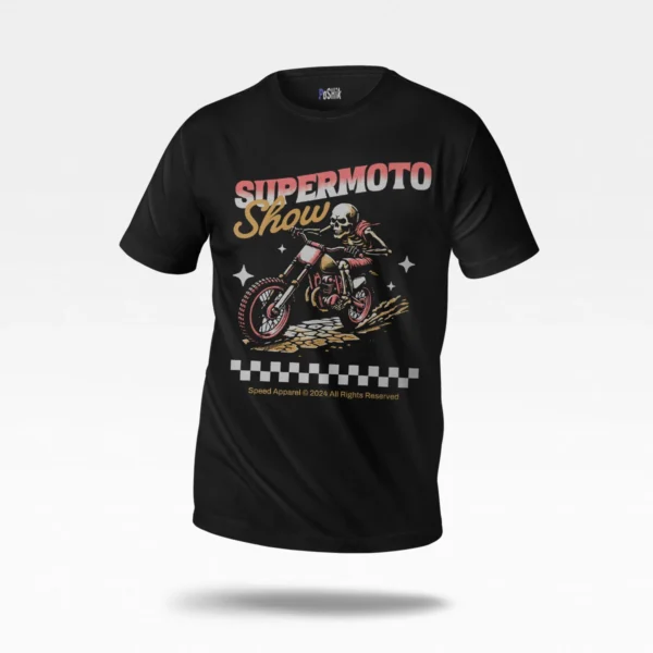 تیشرت موتورسواری طرح Supermoto Show