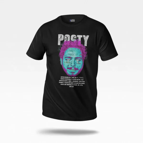 تیشرت پست مالون طرح پرتره (Post Malone)
