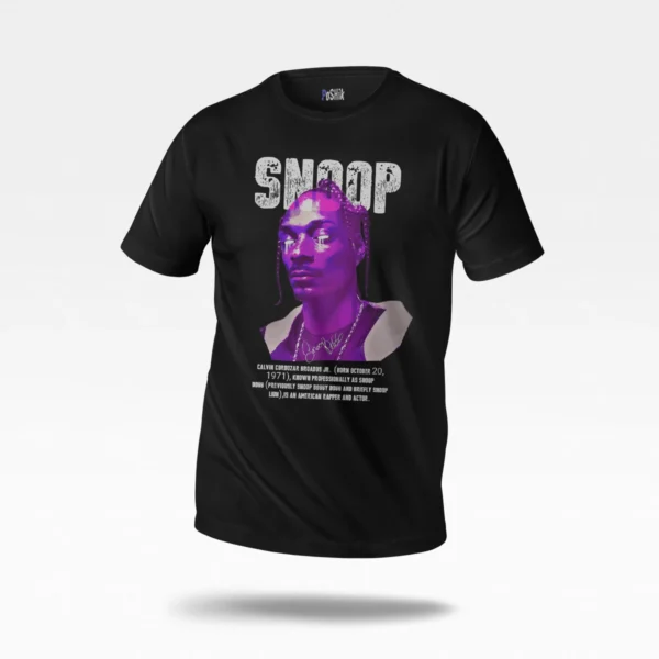 تیشرت اسنوپ داگ طرح پرتره رپ (Snoop Dogg)