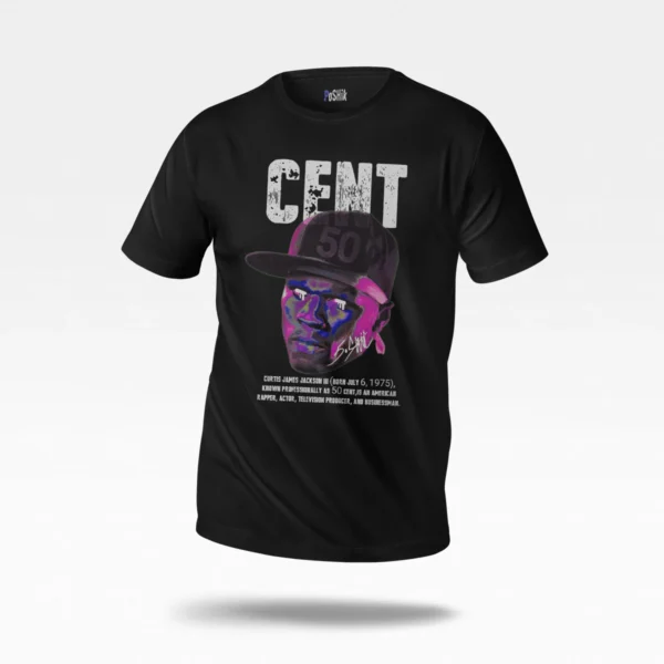 تیشرت فیفتی سنت طرح پرتره (50 Cent)