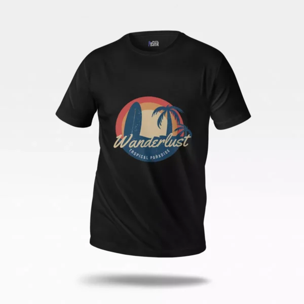 تیشرت تابستانی طرح Wanderlust Tropical Paradise