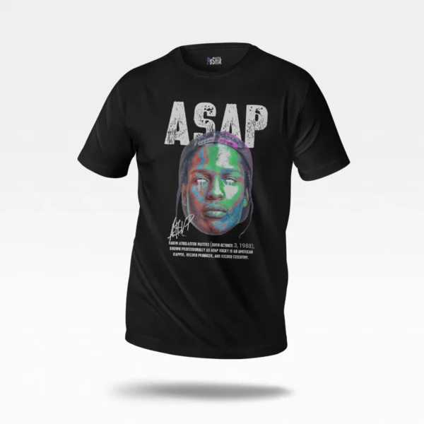 تیشرت ایسپ راکی طرح پرتره (ASAP Rocky)