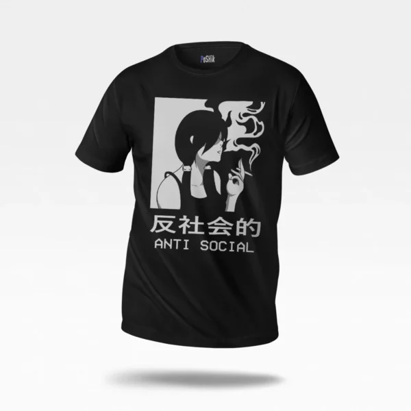 تیشرت طرح دخترانه سیگاری Anti Social