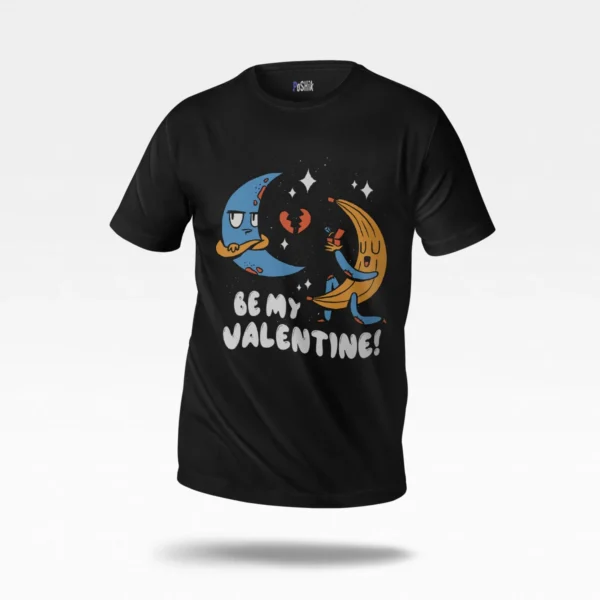 تیشرت ماه طرح Be My Valentine