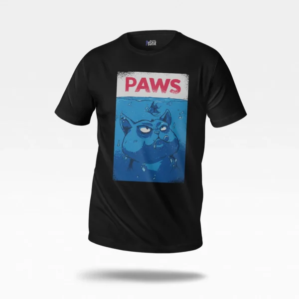 تیشرت گربه طرح زیر آب (Paws)
