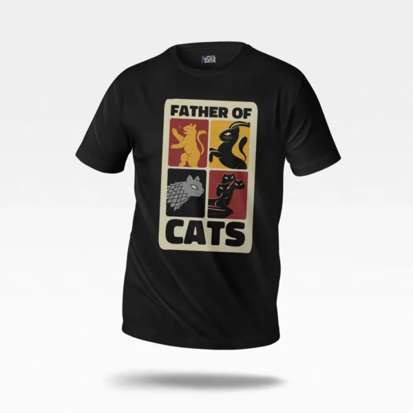 تیشرت گربه طرح Father of Cats
