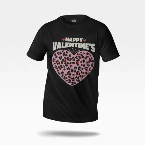 تیشرت طرح قلب پلنگی Valentine's