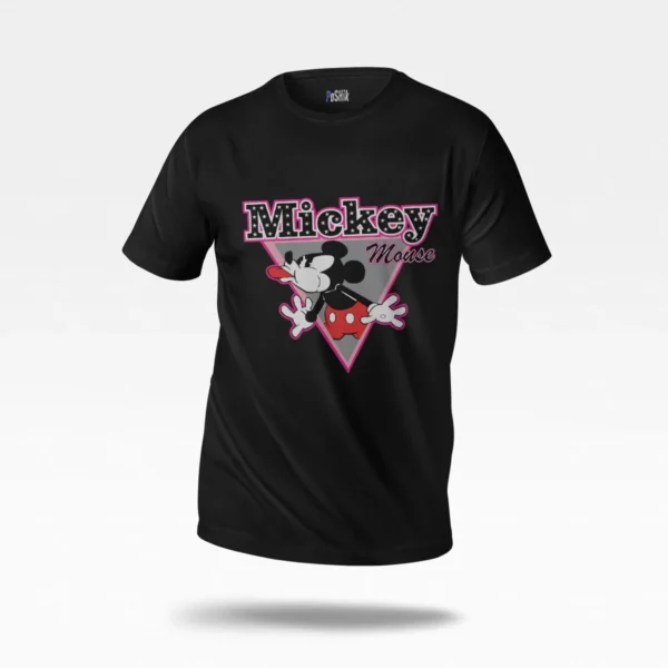 تیشرت میکی موس طرح رترو صورتی (Mickey Mouse)