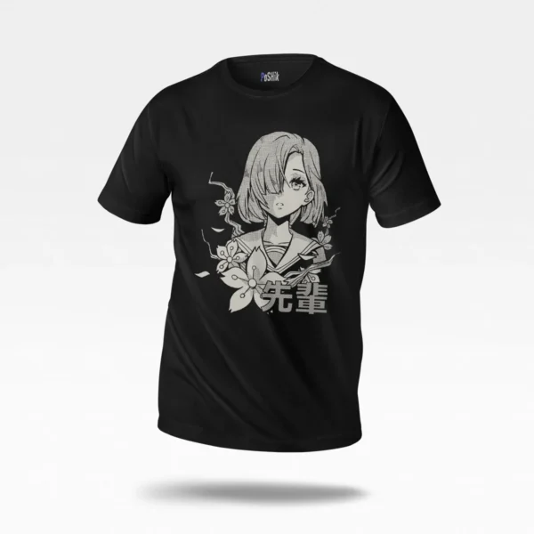 تیشرت دختر انیمه طرح Senpai