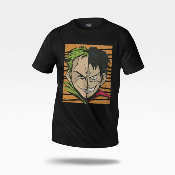 تیشرت انیمه وان پیس طرح زورو و لوفی (Zoro & Luffy)