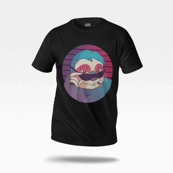 تیشرت طرح تنبل رترو با ماسک (Retro Sloth)
