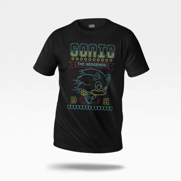 تیشرت سونیک طرح نئونی (Sonic the Hedgehog)