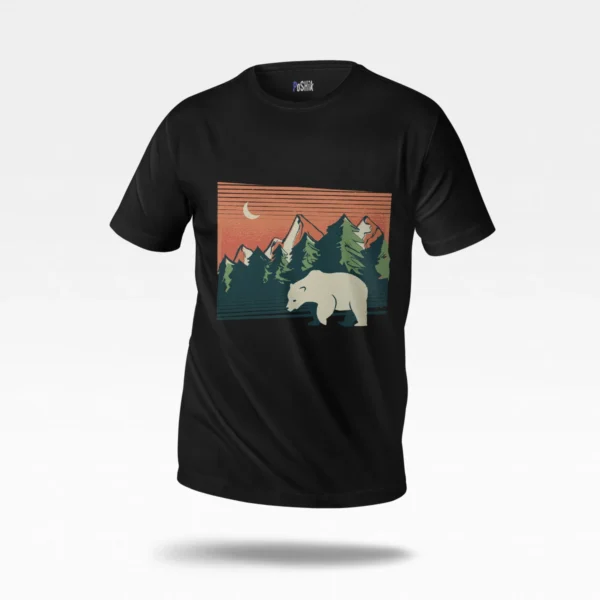 تیشرت خرس طرح کوهستان رترو (Retro Bear)