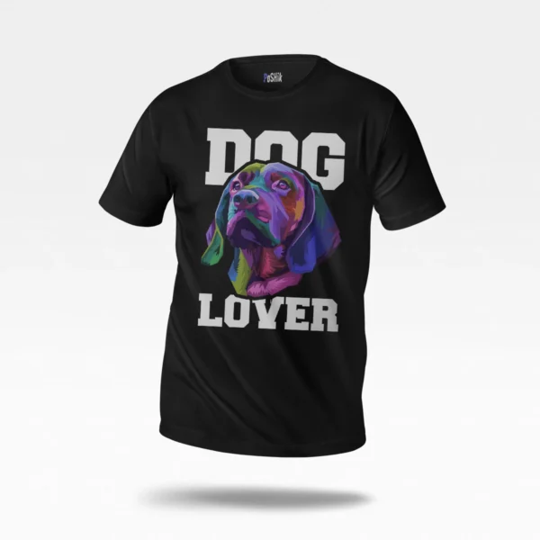 تیشرت سگ طرح رنگارنگ Dog Lover