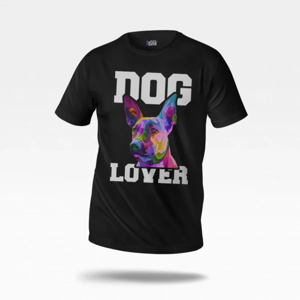 تیشرت سگ دوبرمن طرح رنگارنگ Dog Lover