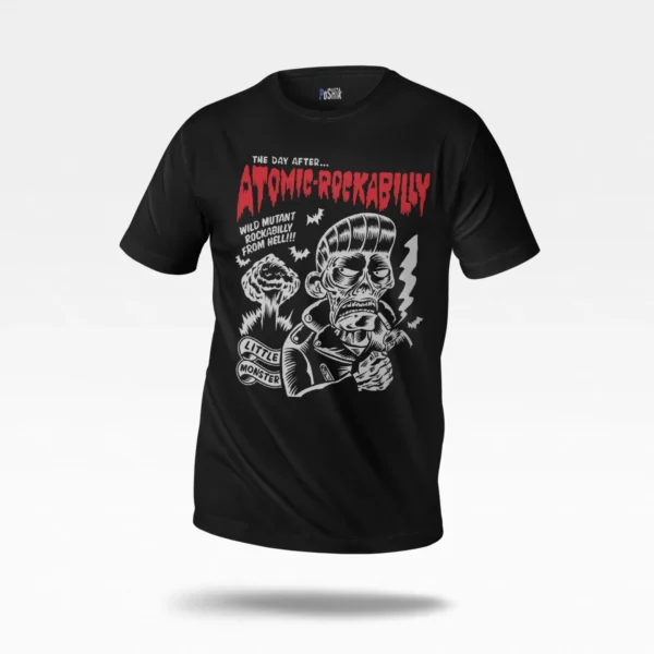 تیشرت طرح هیولا Atomic Rockabilly
