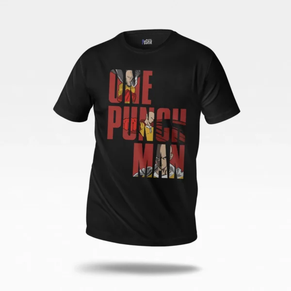 تیشرت انیمه وان پانچ من طرح سایتاما و جنوس (One Punch Man)