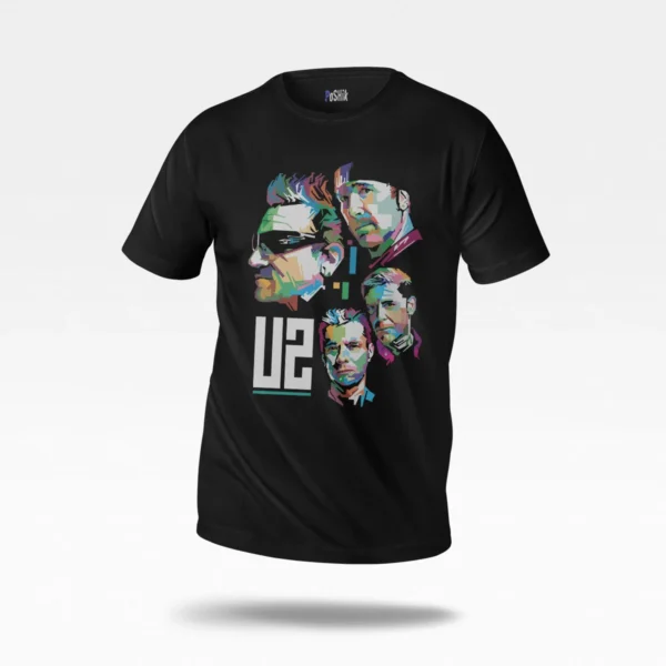 تیشرت یو۲ طرح پرتره اعضای گروه (U2)