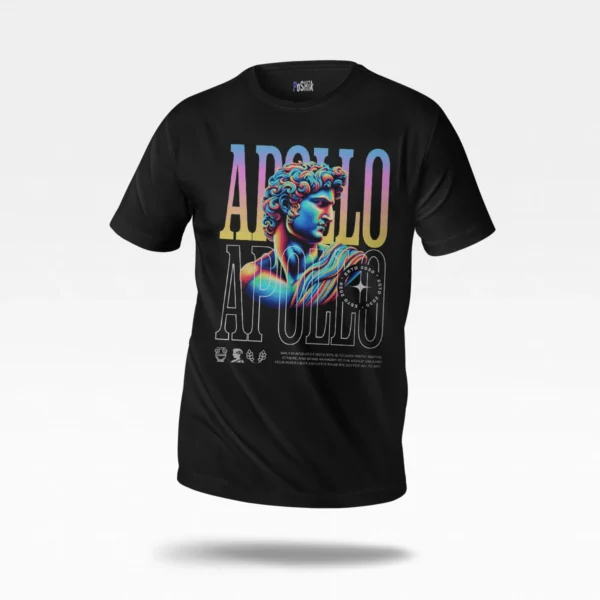 تیشرت آپولو طرح مجسمه رنگی (Apollo)