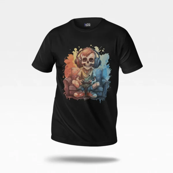 تیشرت اسکلت طرح گیمر (Gamer Skeleton)