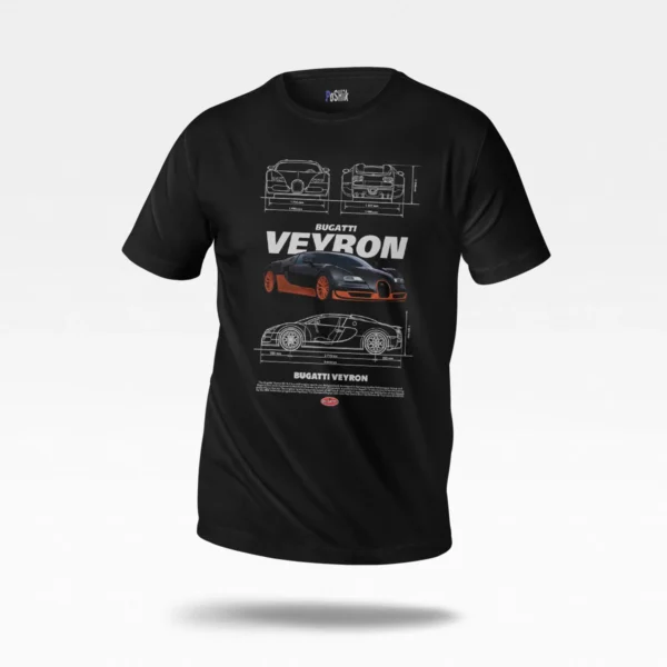 تیشرت بوگاتی ویرون طرح بلوپرینت (Bugatti Veyron)