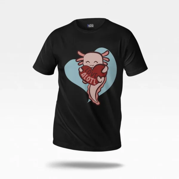 تیشرت اکسولوتل عاشقانه طرح Love Alotl