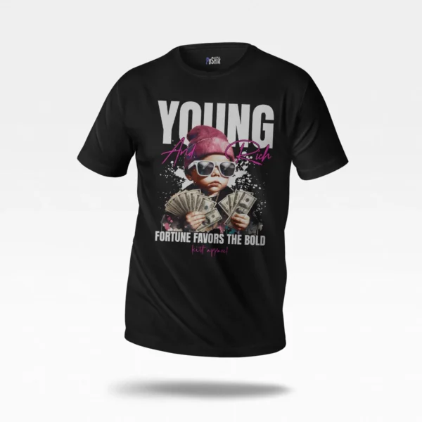تیشرت استریت‌ویر طرح Young and Rich