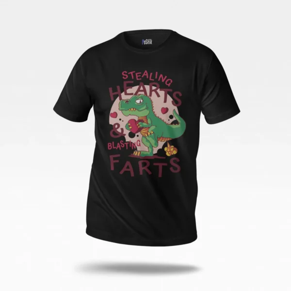 تیشرت دایناسور بامزه طرح Stealing Hearts