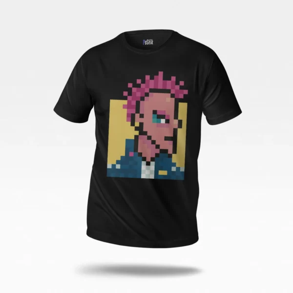تیشرت پرتره پیکسلی طرح Punk Pixel