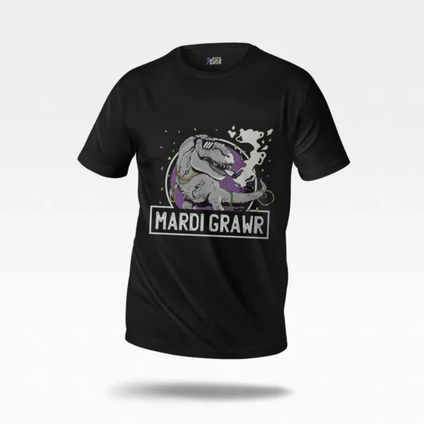 تیشرت دایناسور بامزه طرح Mardi Grawr