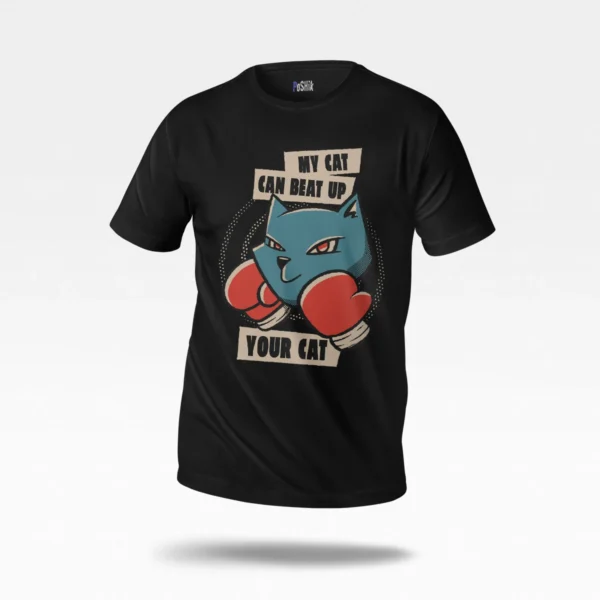 تیشرت گربه بوکسور طرح My Cat Can Beat Up Your Cat