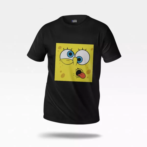 تیشرت باب اسفنجی طرح صورت کارتونی (SpongeBob)