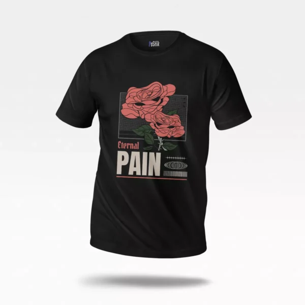 تیشرت رز و نوشته Eternal Pain